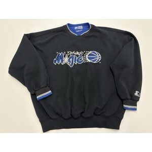 VTG 90s Orlando Magic Starter Pullover Sweater NBA Size XL Black